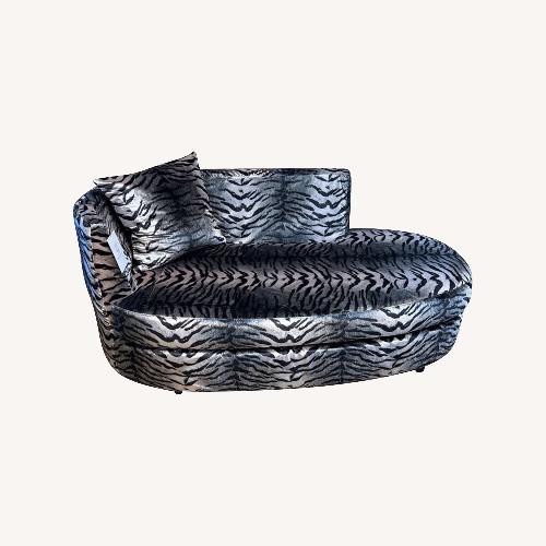 Used Custom Zebra Print Lounger Chaise for sale on AptDeco
