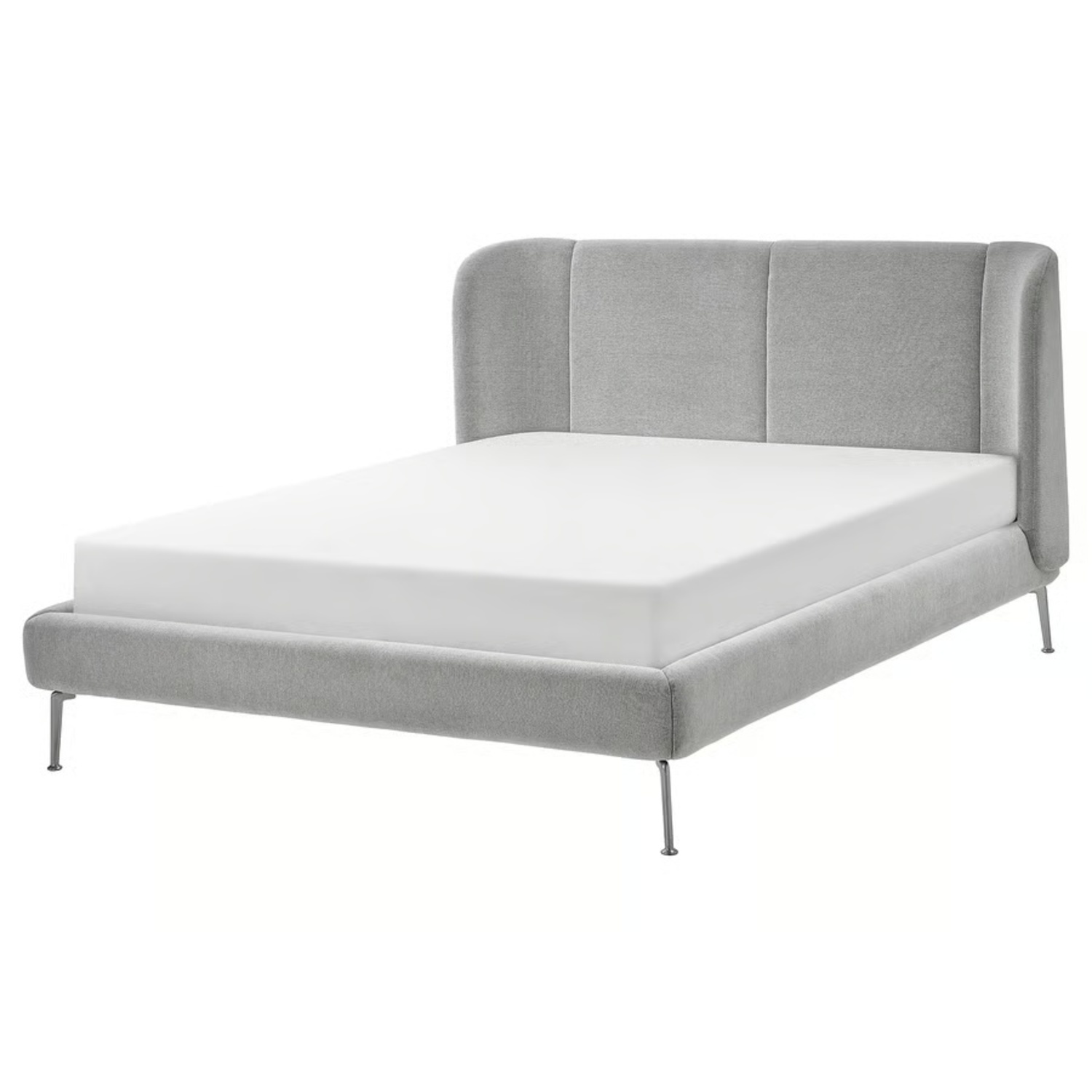 IKEA TUFJORD Grey King Size Upholstered Bed Frame - image-4