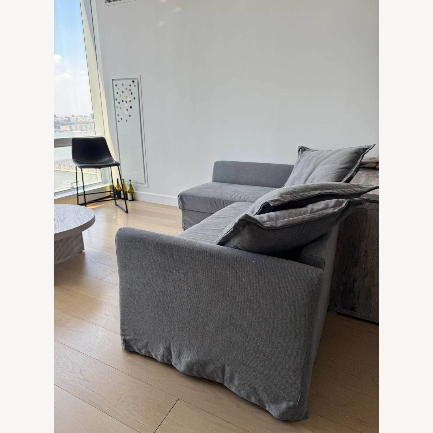 IKEA HOLMSUND Dark Grey 3-seat Sleeper Sofa - image-3