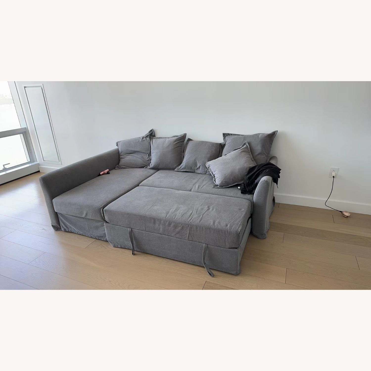 IKEA HOLMSUND Dark Grey 3-seat Sleeper Sofa - image-2