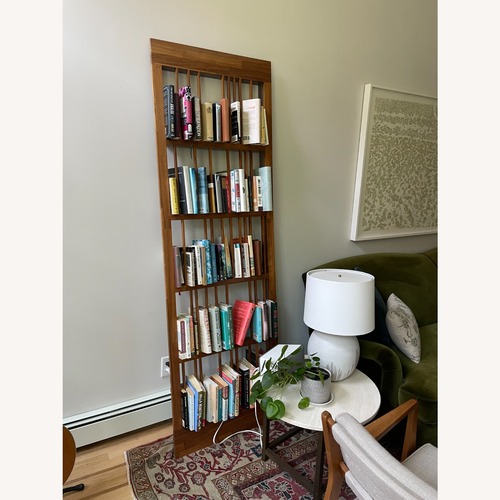 Used Vintage Walnut Leaning Bookshelf for sale on AptDeco