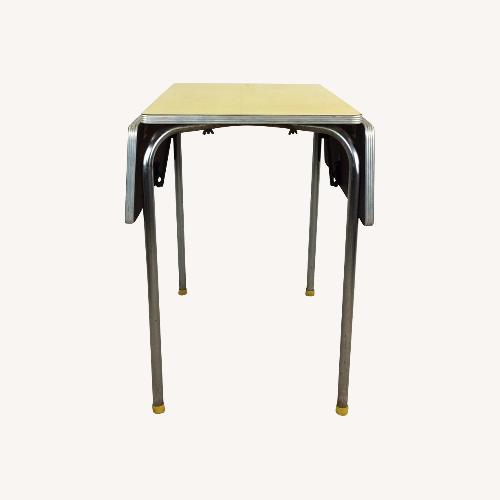Used Mid Century Yellow Formica Top Table with 2 Leafs for sale on AptDeco