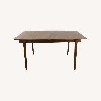 Mid Century Modern Walnut Dining Table with Leaf