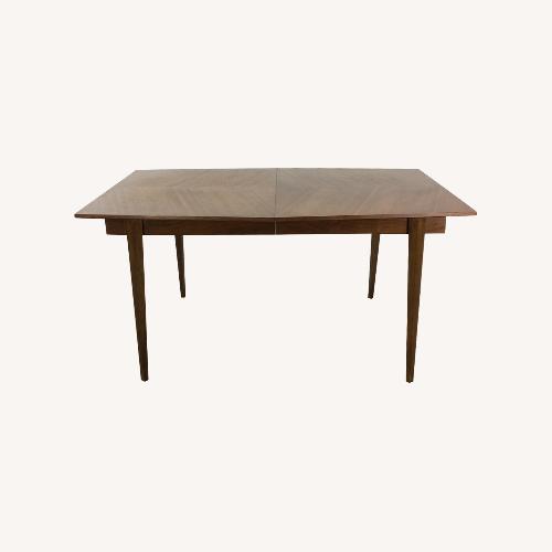 Used Mid Century Modern Walnut Dining Table with Leaf for sale on AptDeco