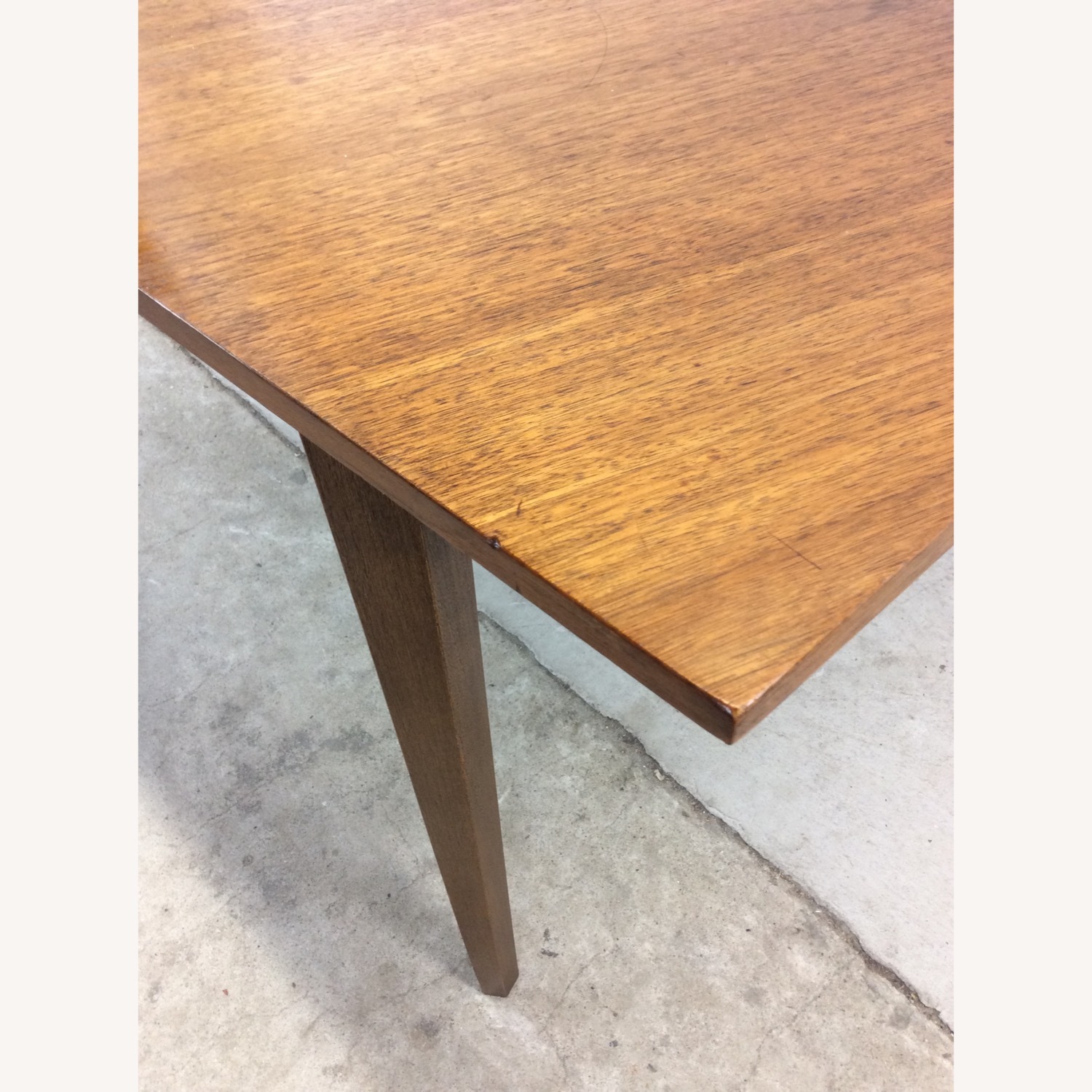 Mid Century Modern Walnut Dining Table with Leaf - image-11
