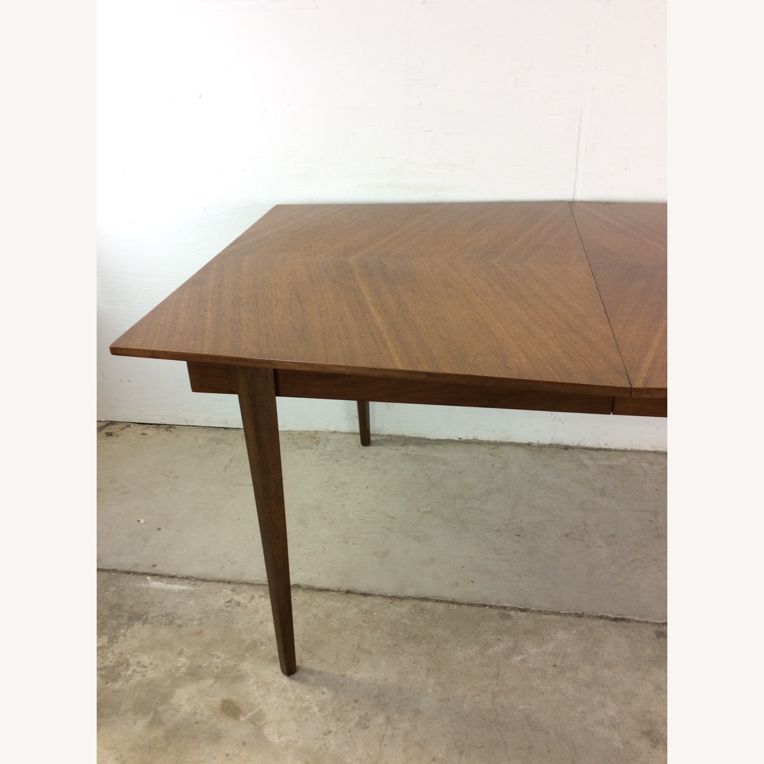 Mid Century Modern Walnut Dining Table with Leaf - image-4