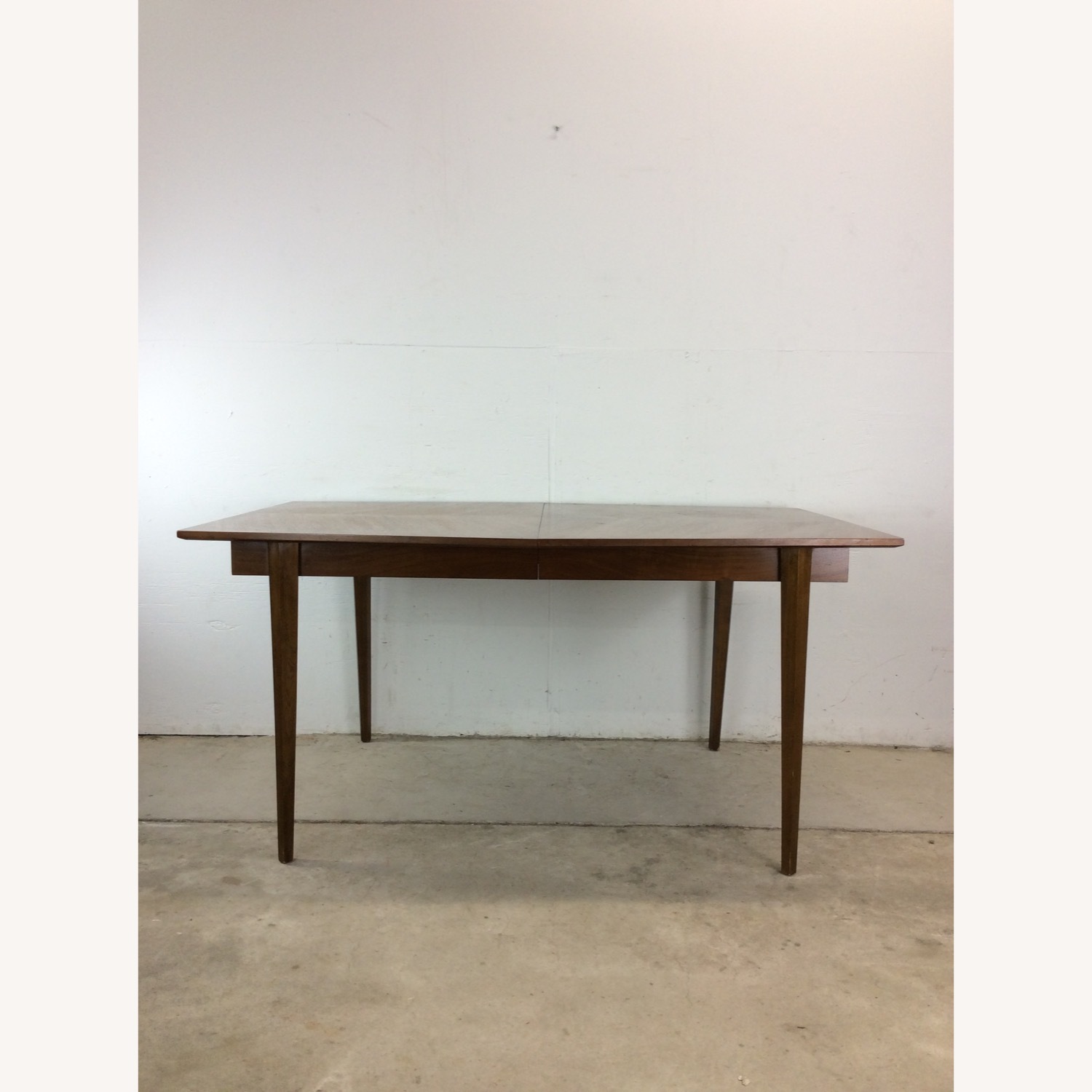 Mid Century Modern Walnut Dining Table with Leaf - image-1