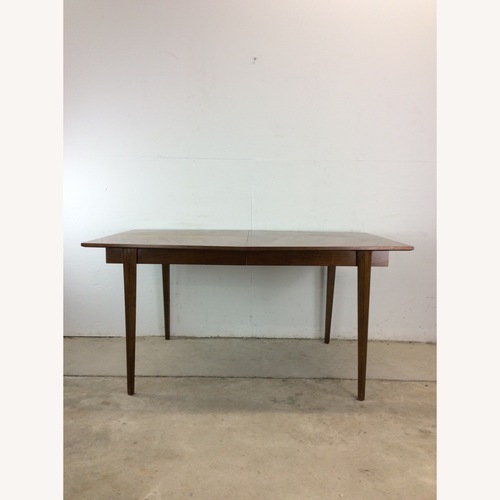 Used Mid Century Modern Walnut Dining Table with Leaf for sale on AptDeco