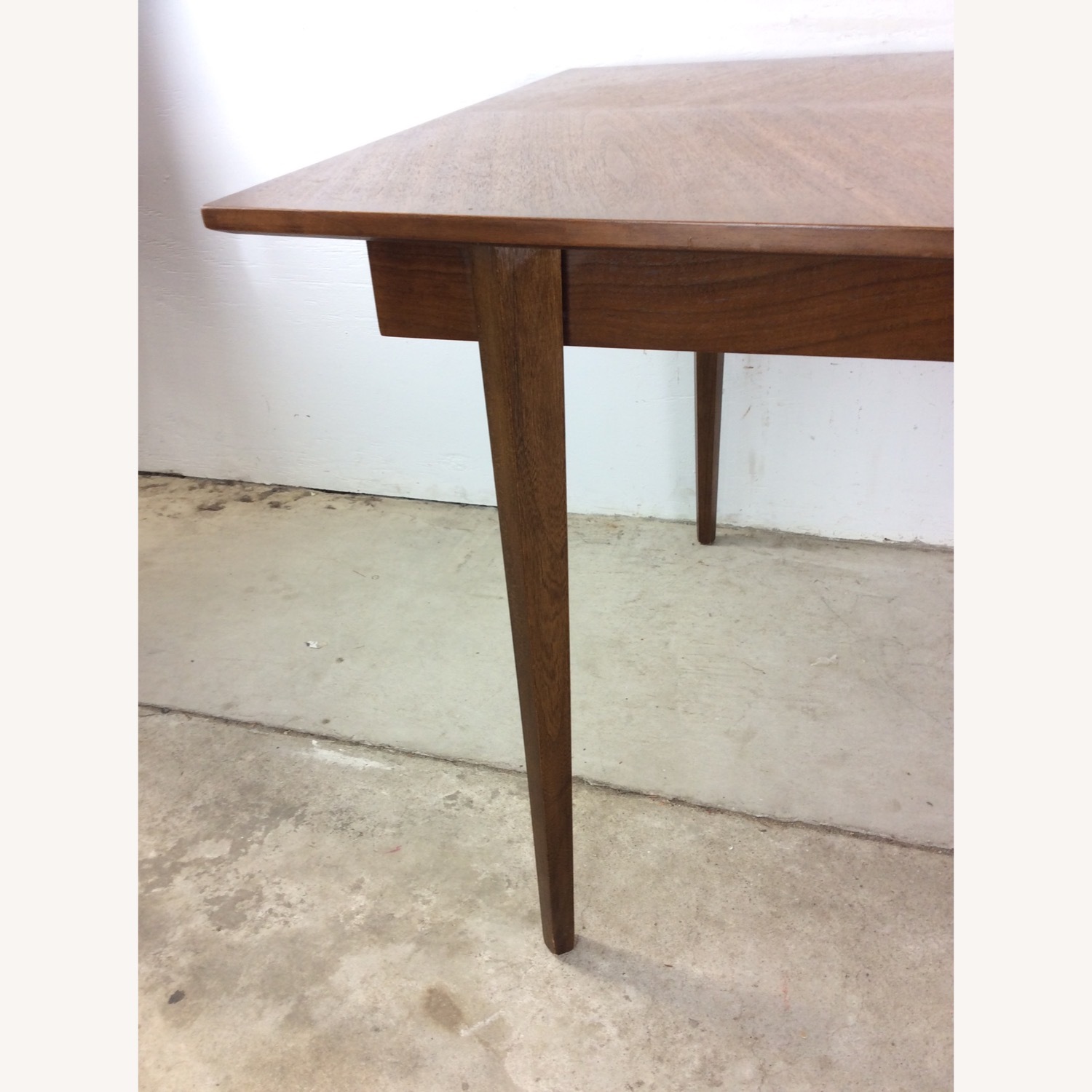 Mid Century Modern Walnut Dining Table with Leaf - image-9