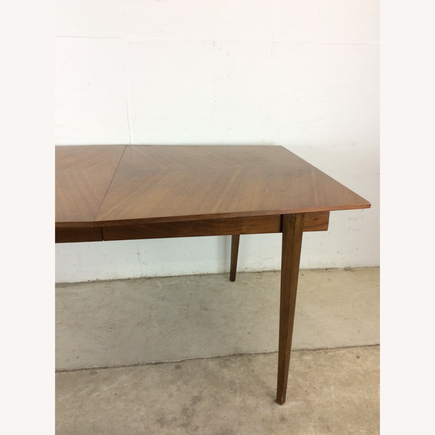 Mid Century Modern Walnut Dining Table with Leaf - image-5