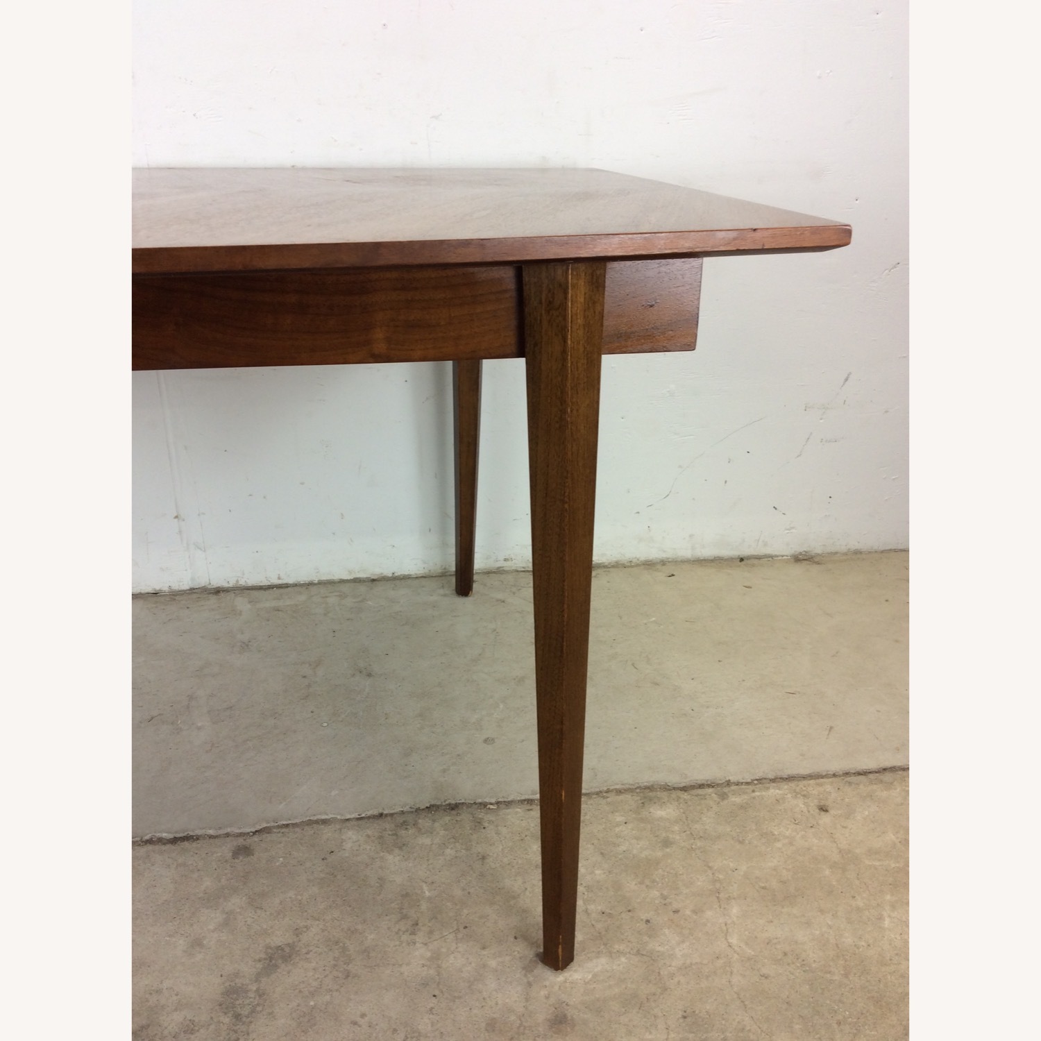 Mid Century Modern Walnut Dining Table with Leaf - image-8