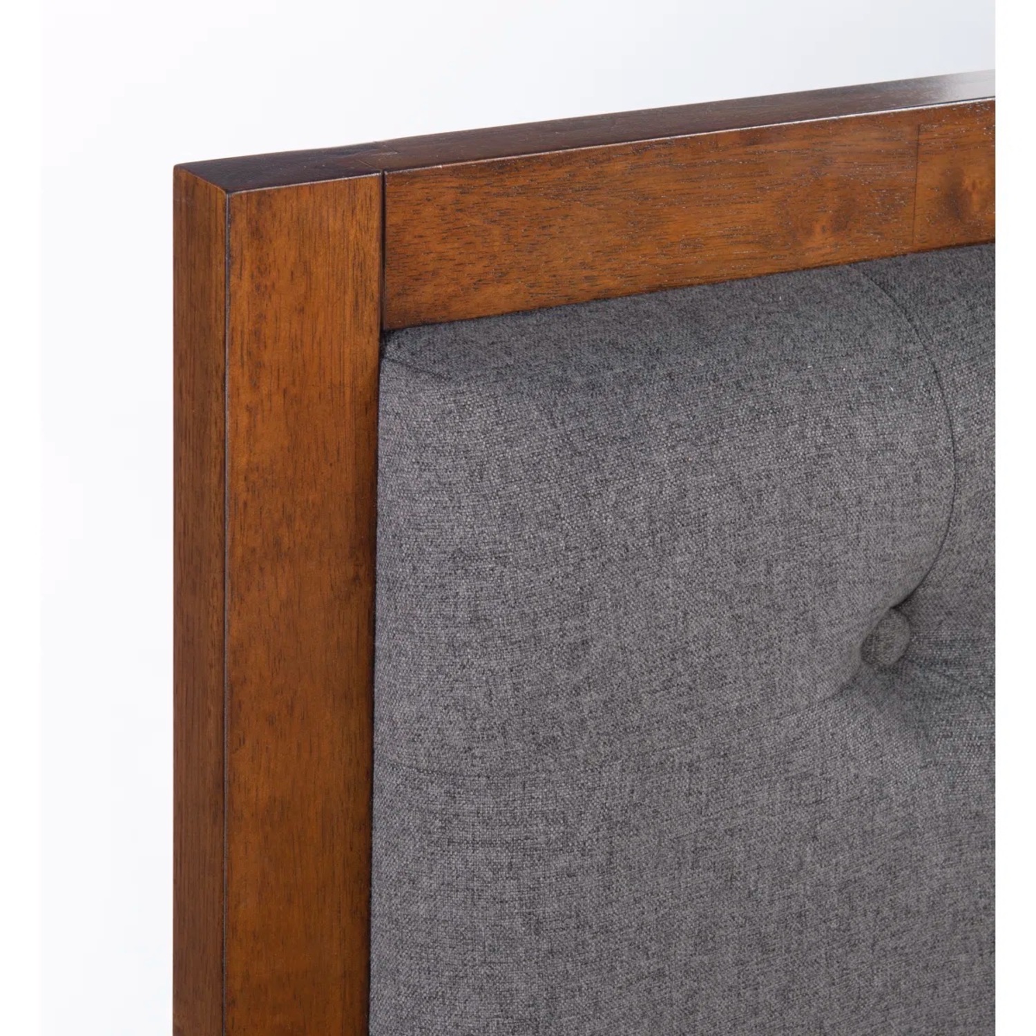 Tufted Platform Wooden Bed Frame - image-5