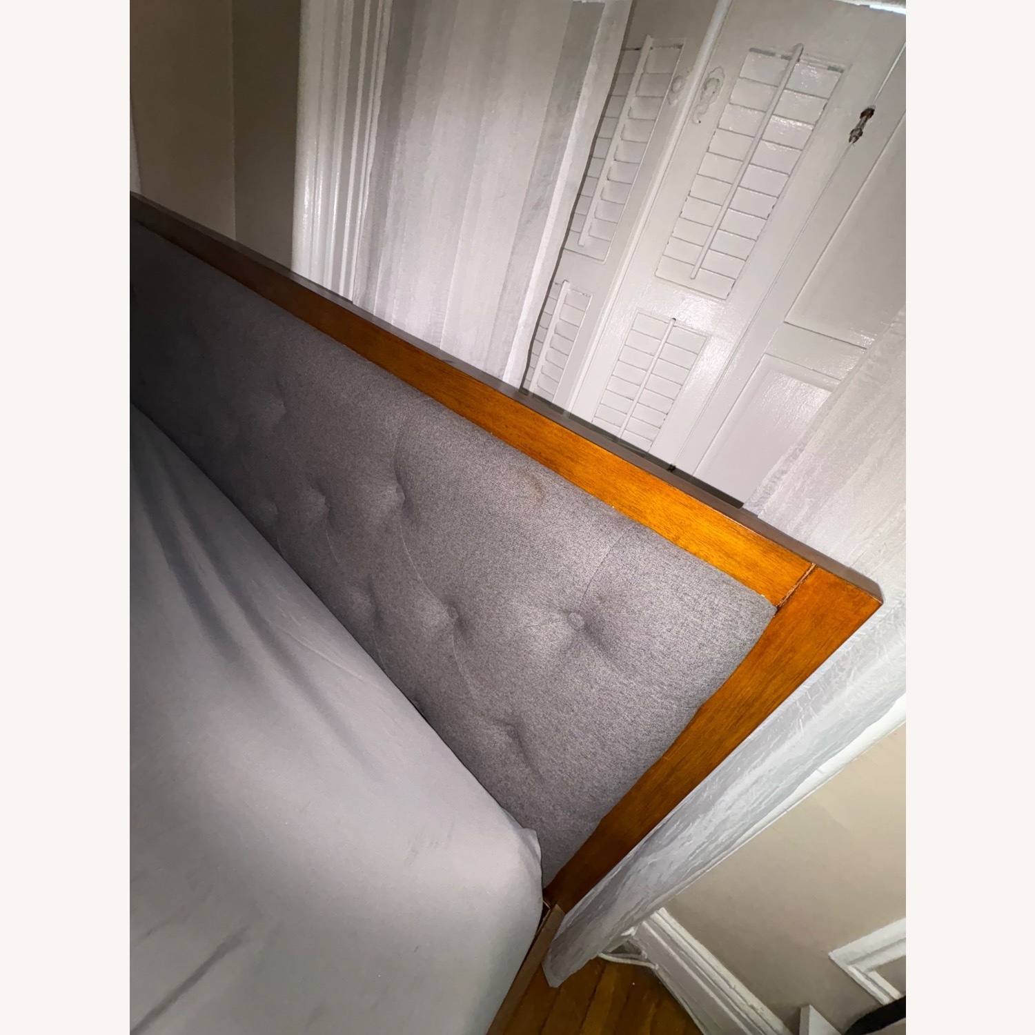 Tufted Platform Wooden Bed Frame - image-4