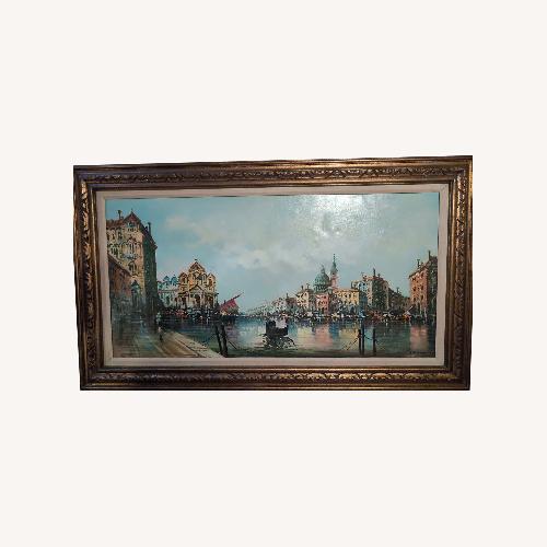 Used Vintage 1935 Ventician Canal W Frame for sale on AptDeco