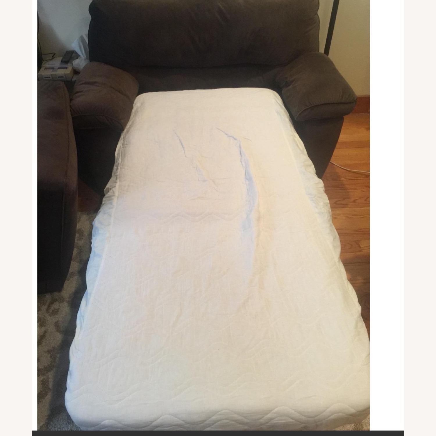 Raymour & Flanigan Microfiber Sleeper Sofa - image-3