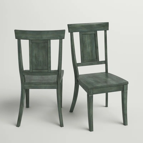 Used Sage Green Solid Wood Dining Chairs  for sale on AptDeco