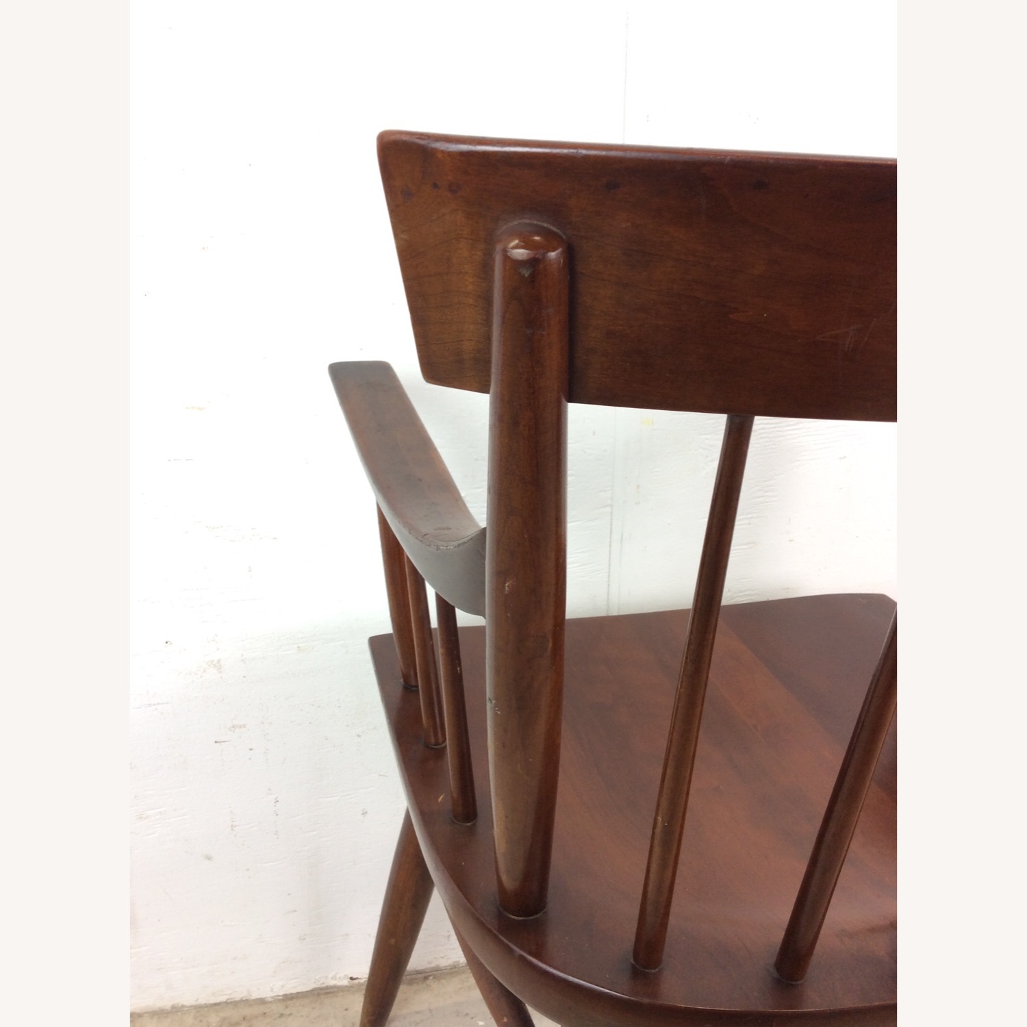 Mid Century Modern Walnut Accent Chair with Arms - image-18