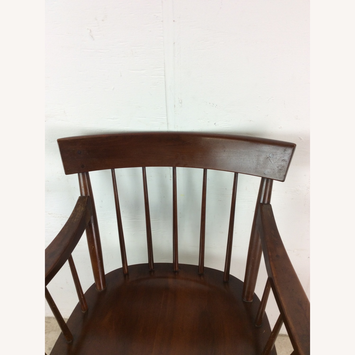 Mid Century Modern Walnut Accent Chair with Arms - image-6