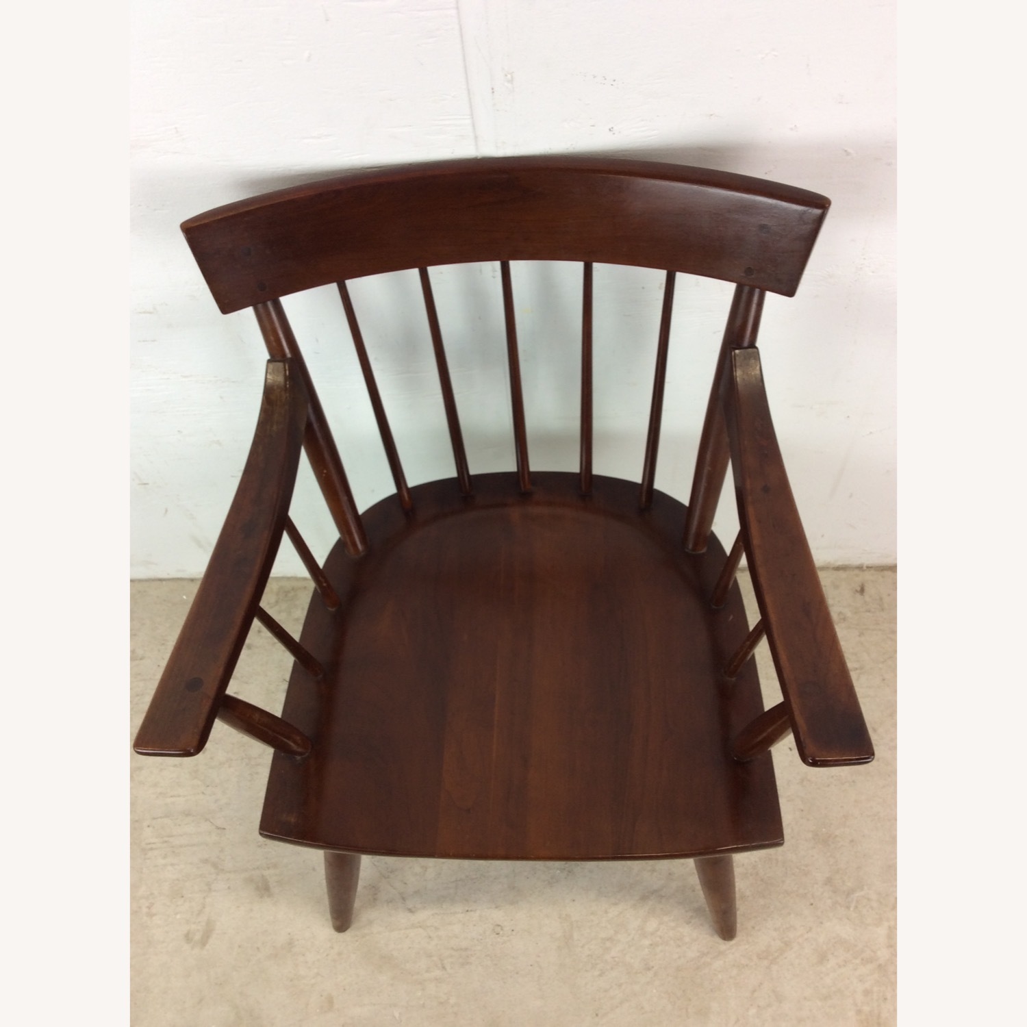 Mid Century Modern Walnut Accent Chair with Arms - image-7