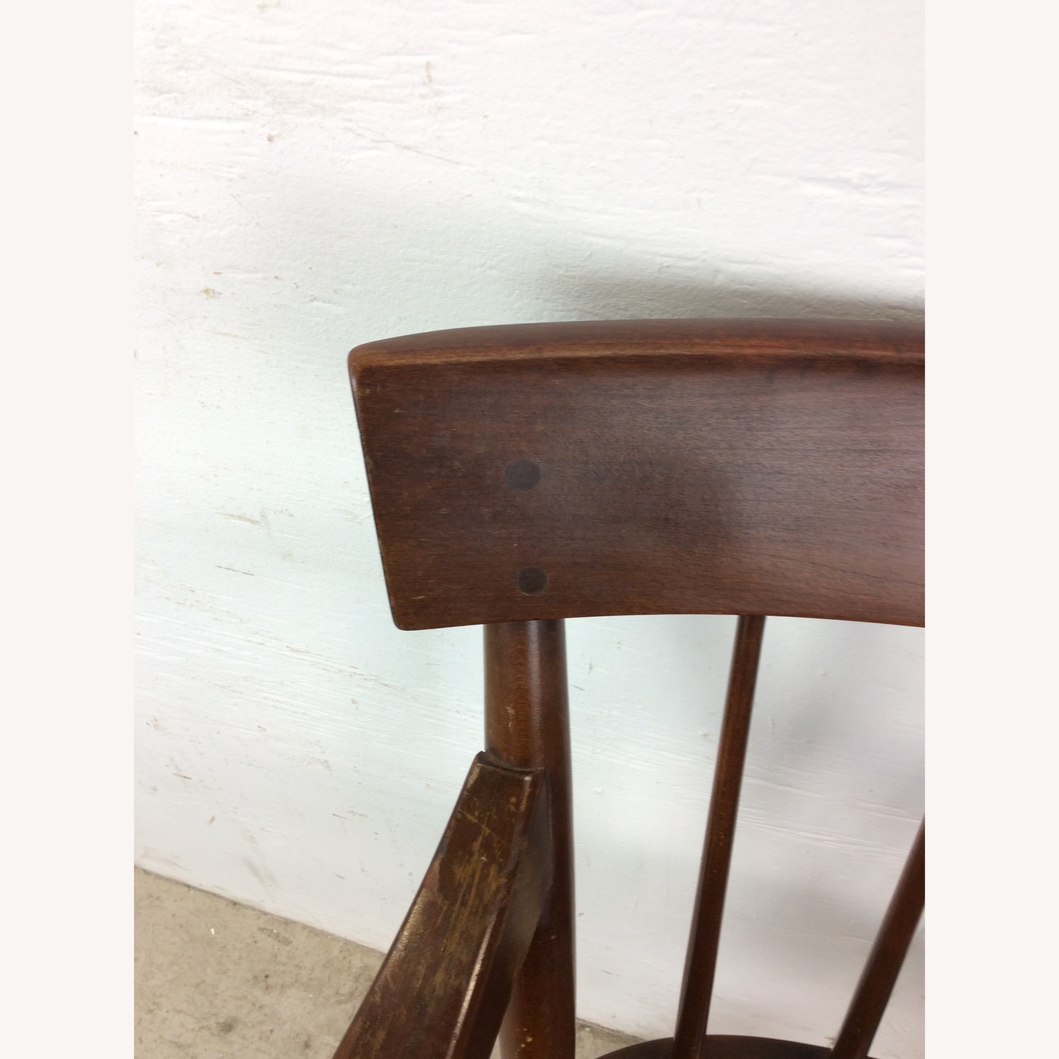 Mid Century Modern Walnut Accent Chair with Arms - image-12