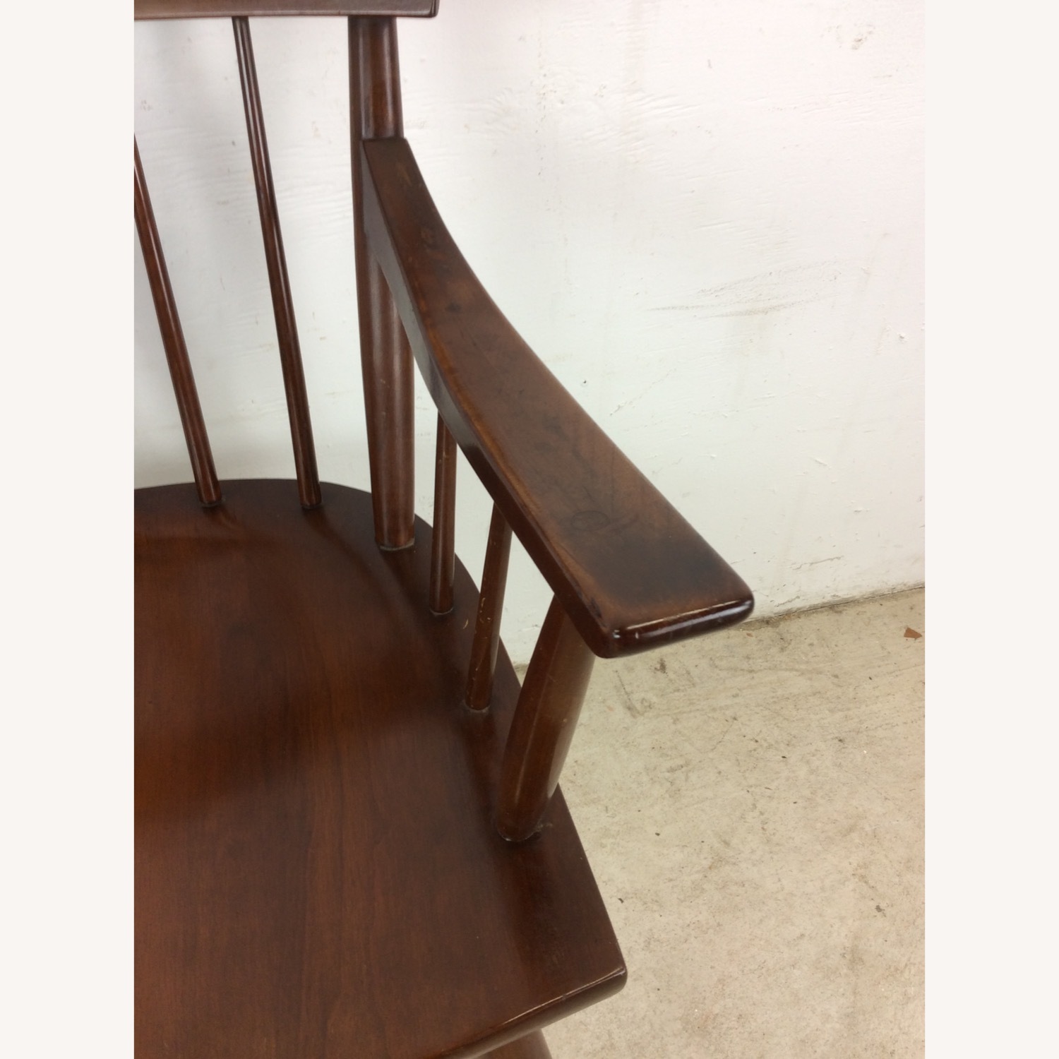 Mid Century Modern Walnut Accent Chair with Arms - image-9