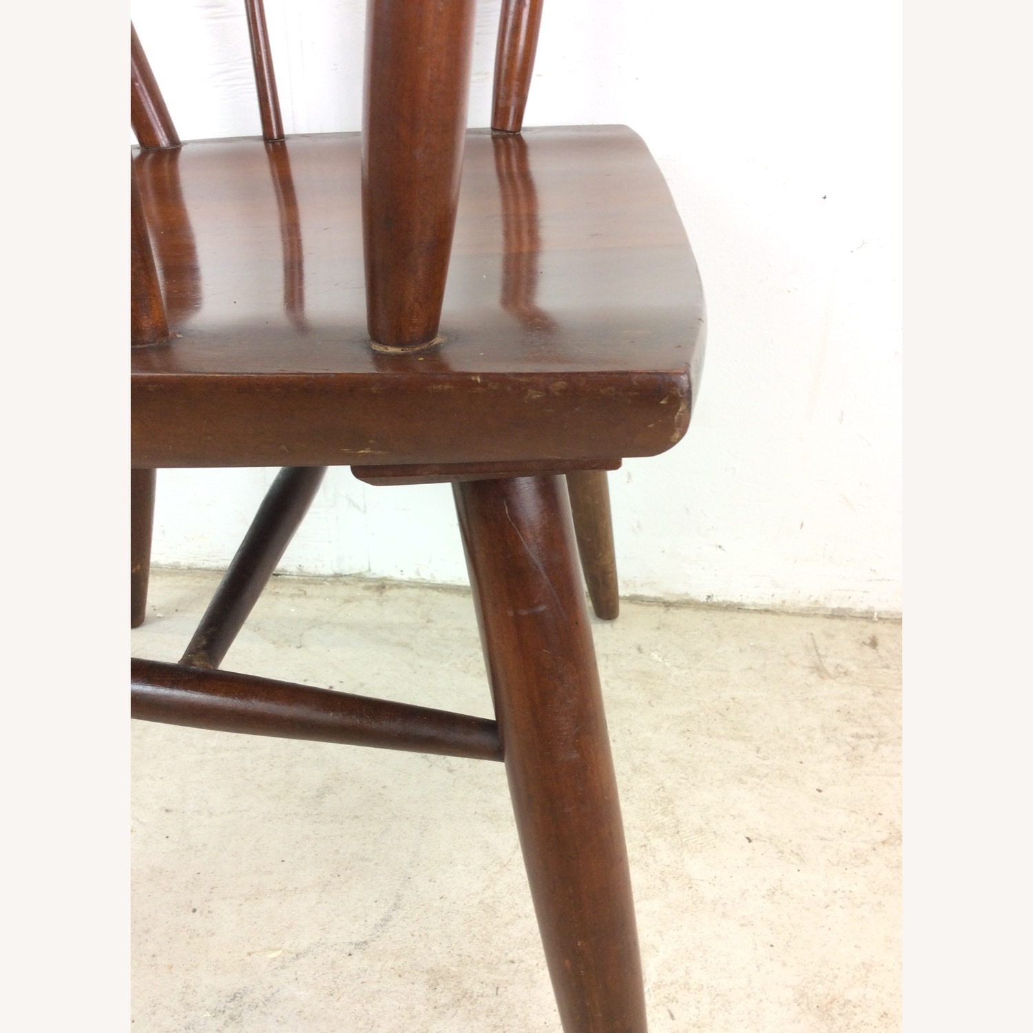 Mid Century Modern Walnut Accent Chair with Arms - image-21