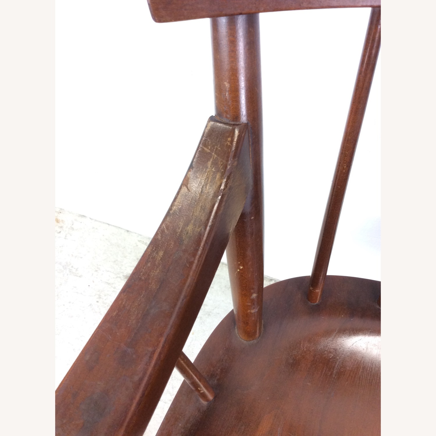 Mid Century Modern Walnut Accent Chair with Arms - image-13