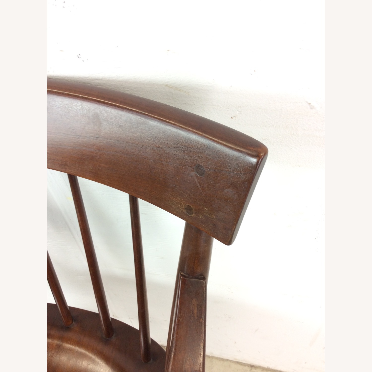 Mid Century Modern Walnut Accent Chair with Arms - image-11