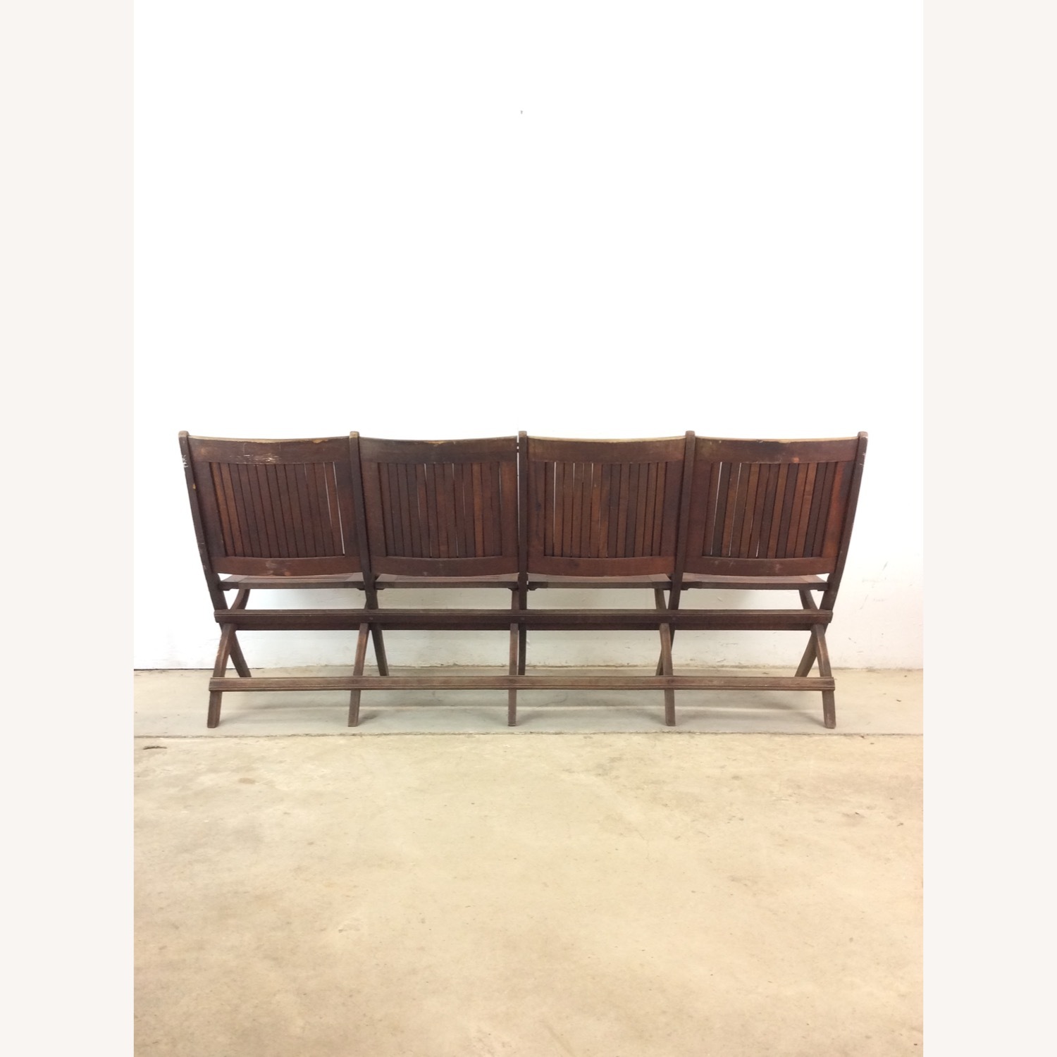 Antique Set of 4 Folding Theater Seats - image-16