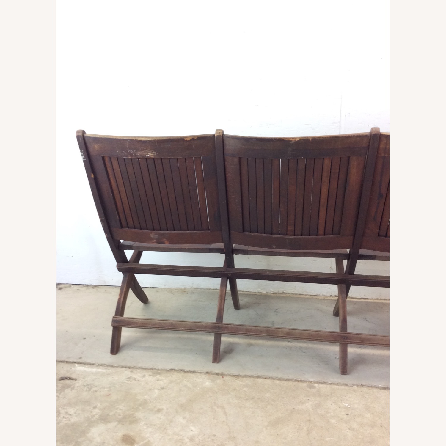 Antique Set of 4 Folding Theater Seats - image-17