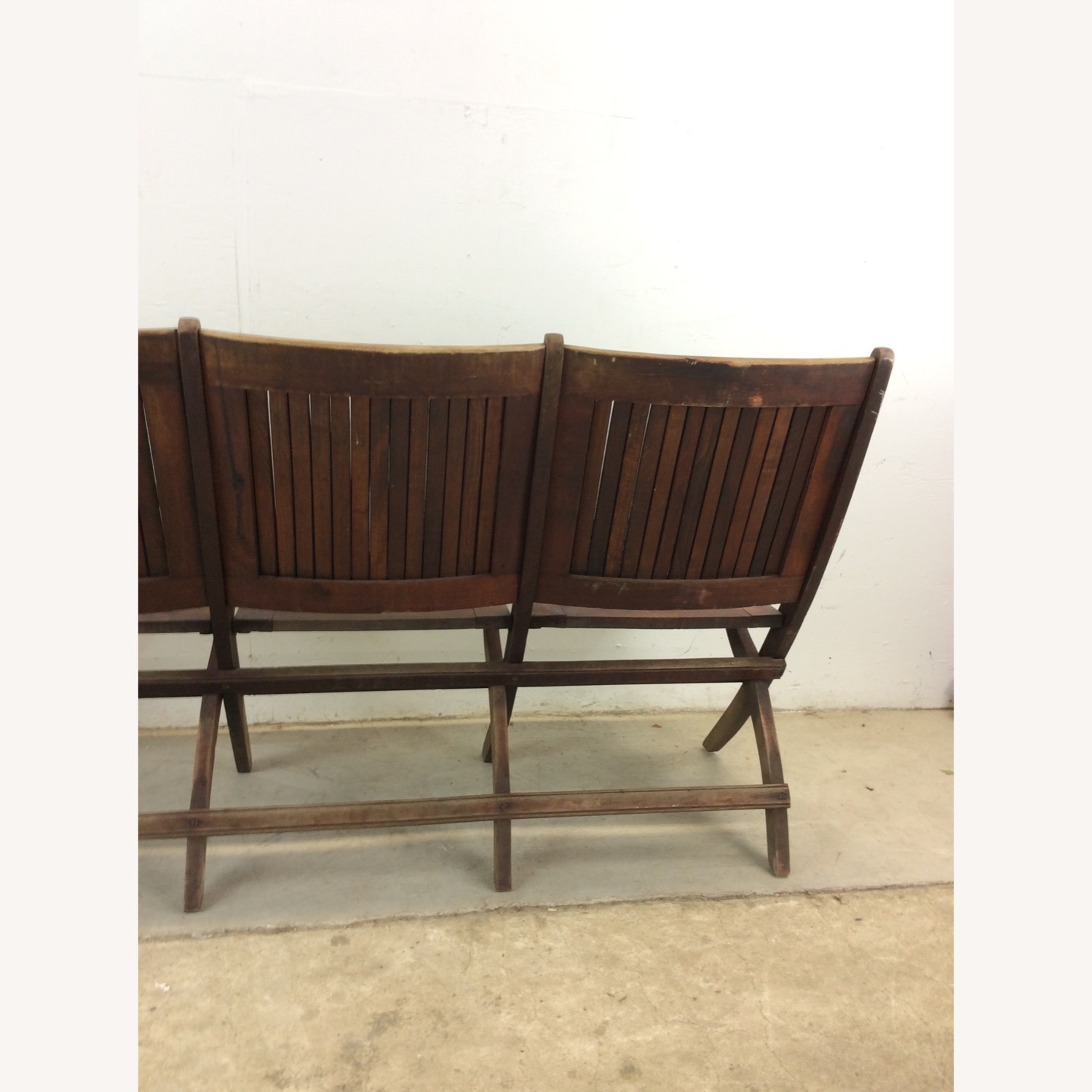 Antique Set of 4 Folding Theater Seats - image-18
