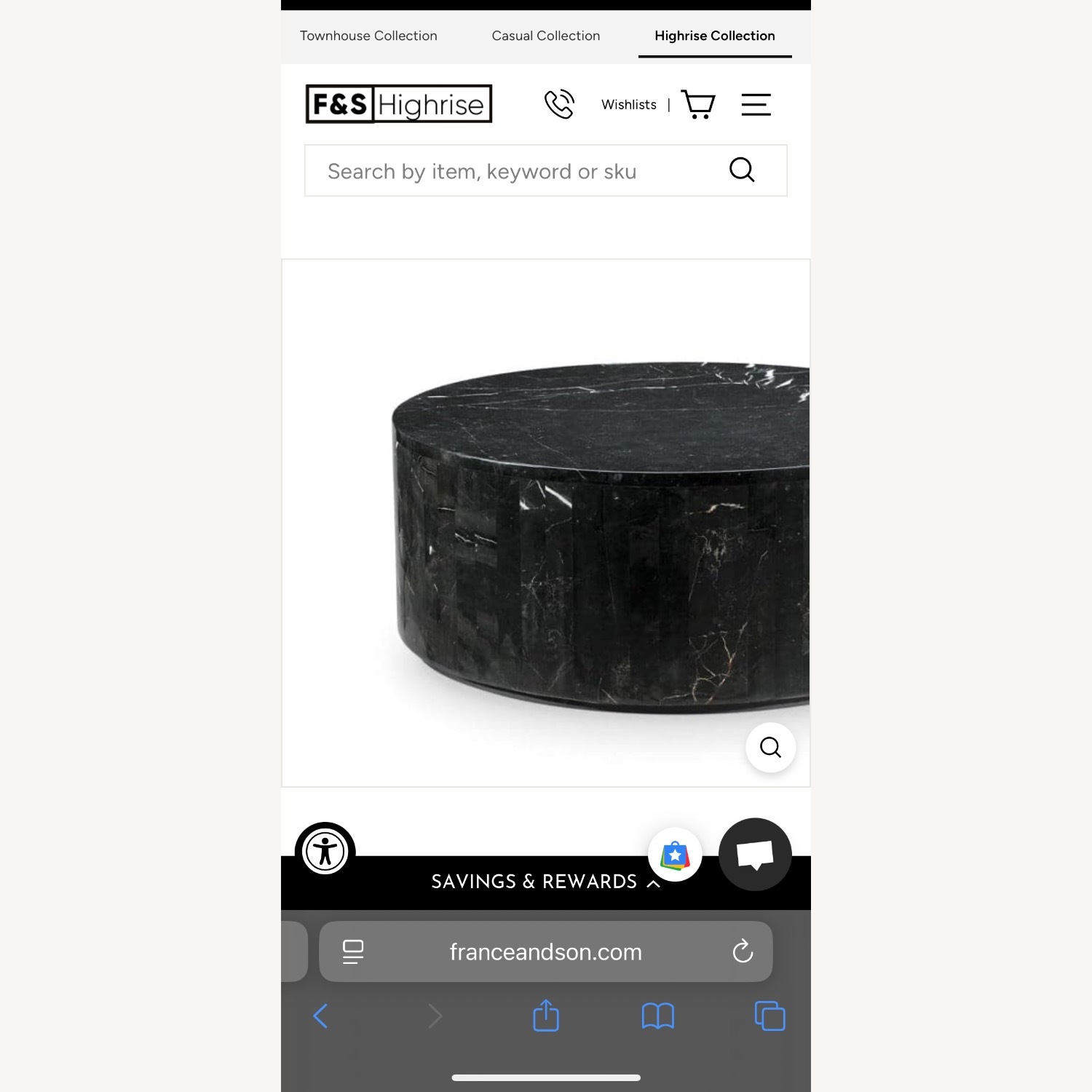 Monolith Drum Coffee Table - image-4