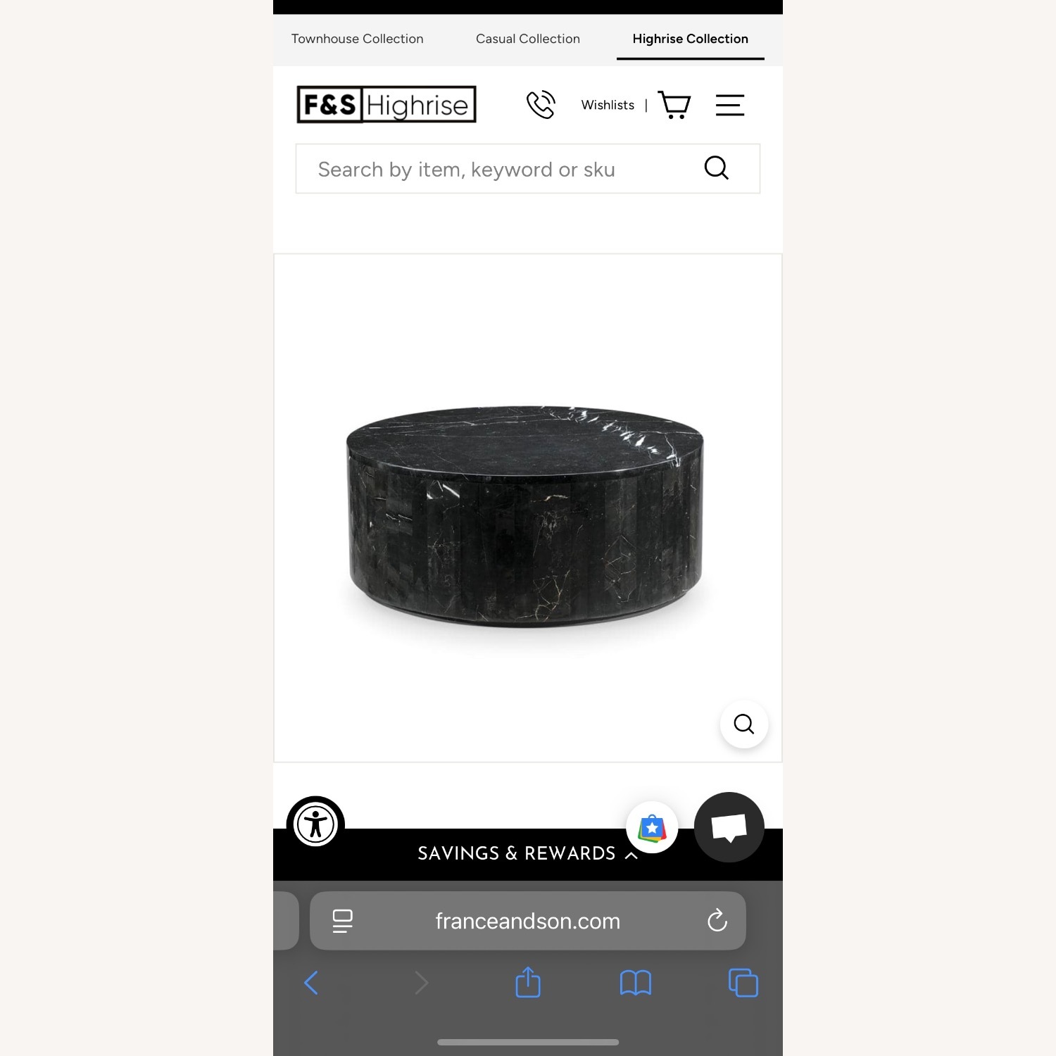 Monolith Drum Coffee Table - image-5