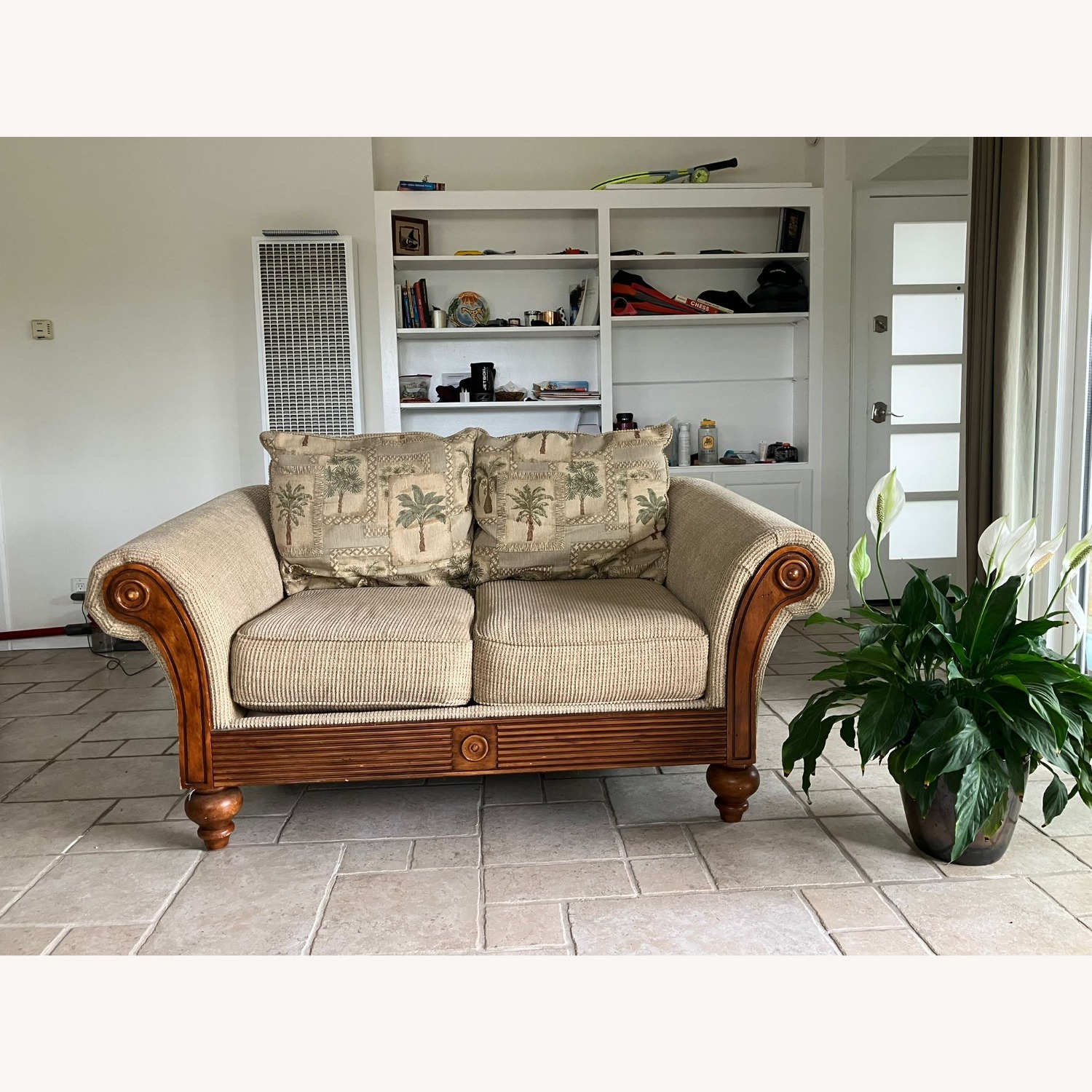 Klaussner Roll Arm Loveseat - image-1