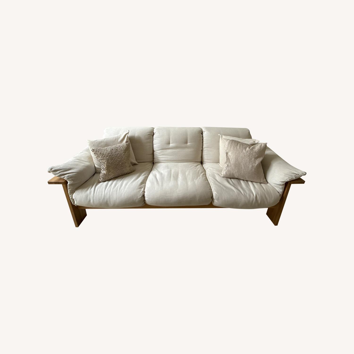 Crate & Barrel Shinola Runwell Wood Frame Sofa - image-0