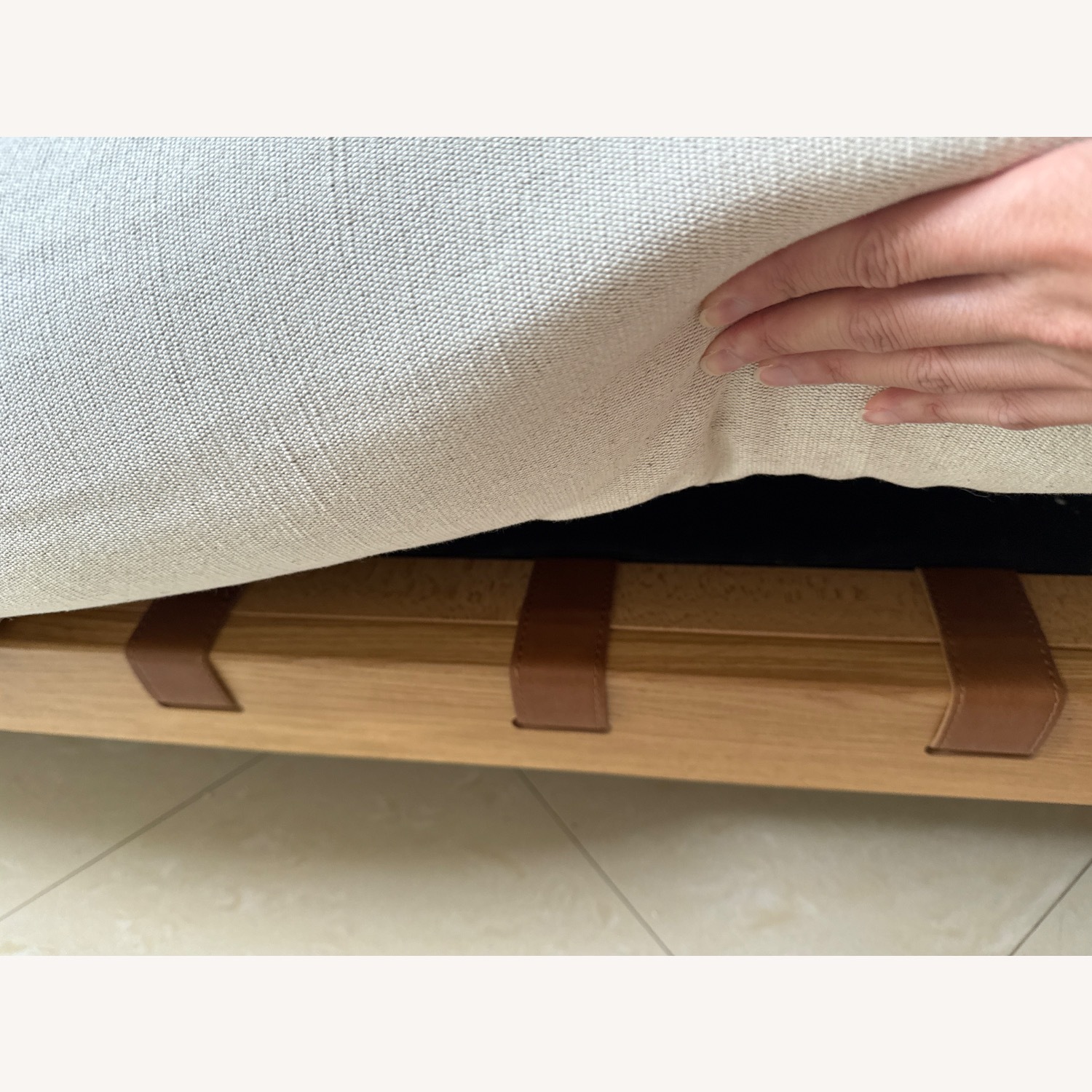 Crate & Barrel Shinola Runwell Wood Frame Sofa - image-3