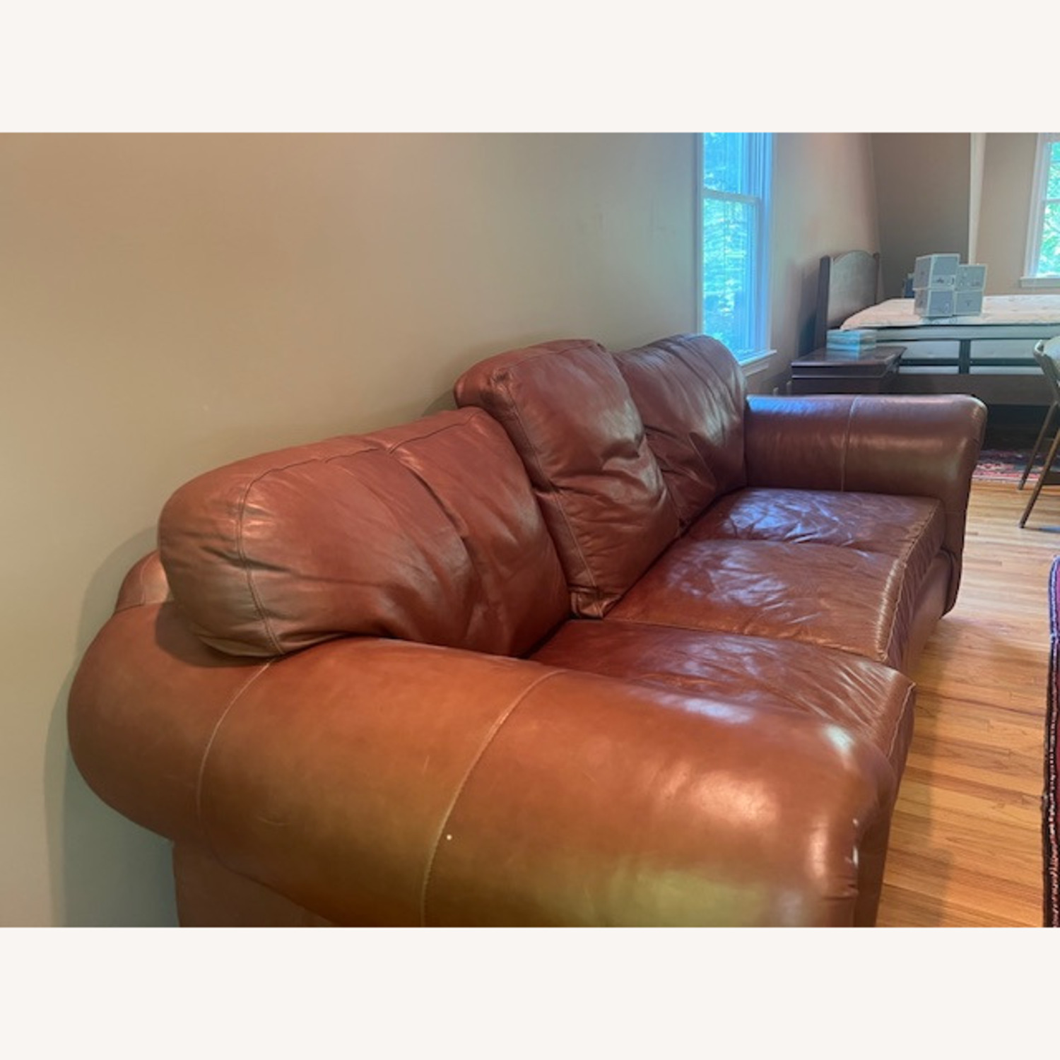 Comty Leather Sofa with Nailheads - image-2