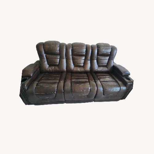 Used Power Recline Leather 3 Seat Sofa  for sale on AptDeco