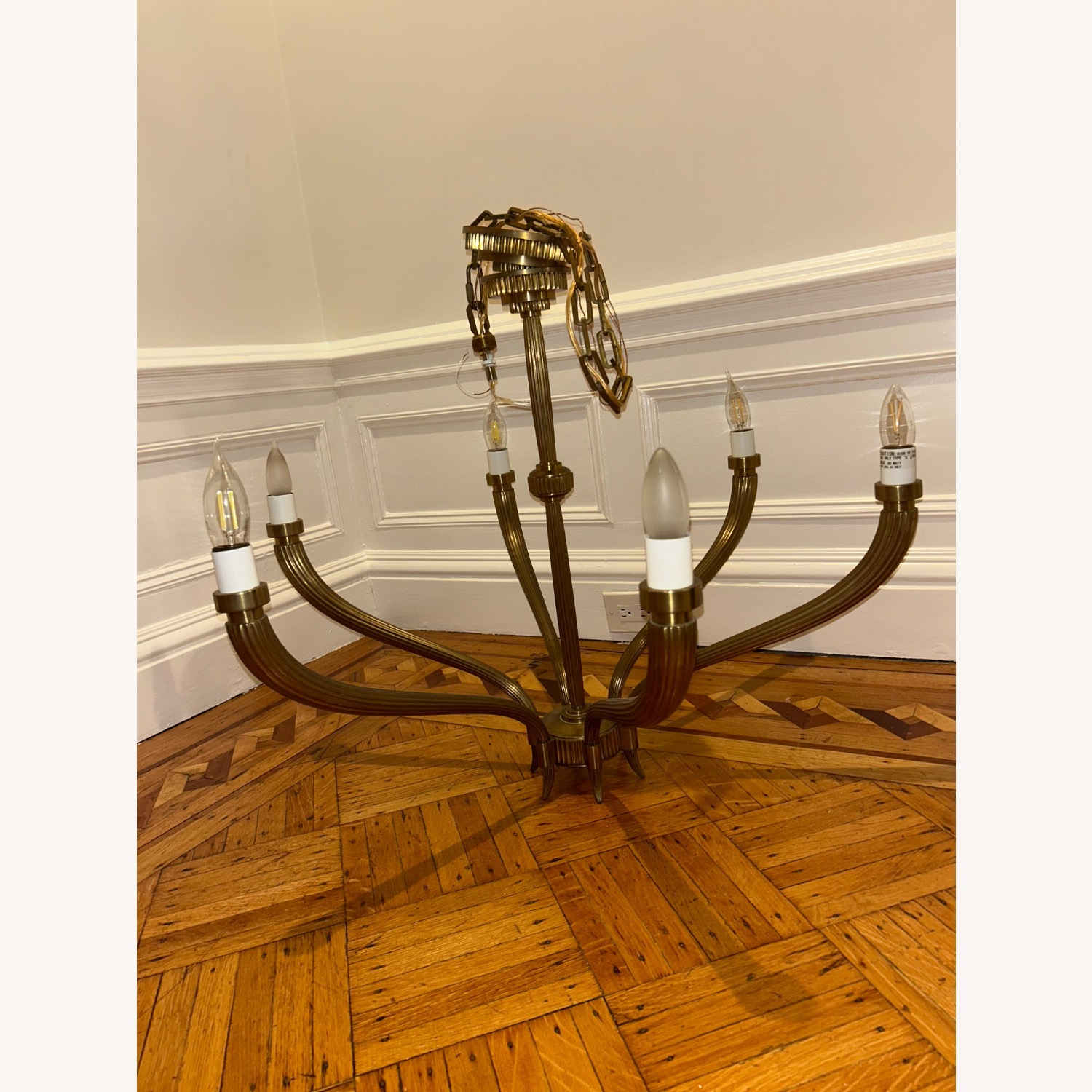 Visual Comfort Rhulmann 6-arm Brass Chandelier - image-4