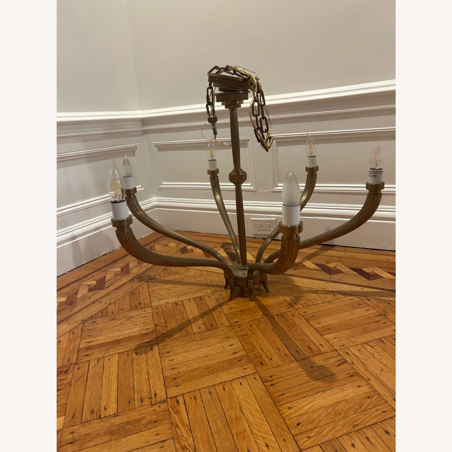 Visual Comfort Rhulmann 6-arm Brass Chandelier - image-3
