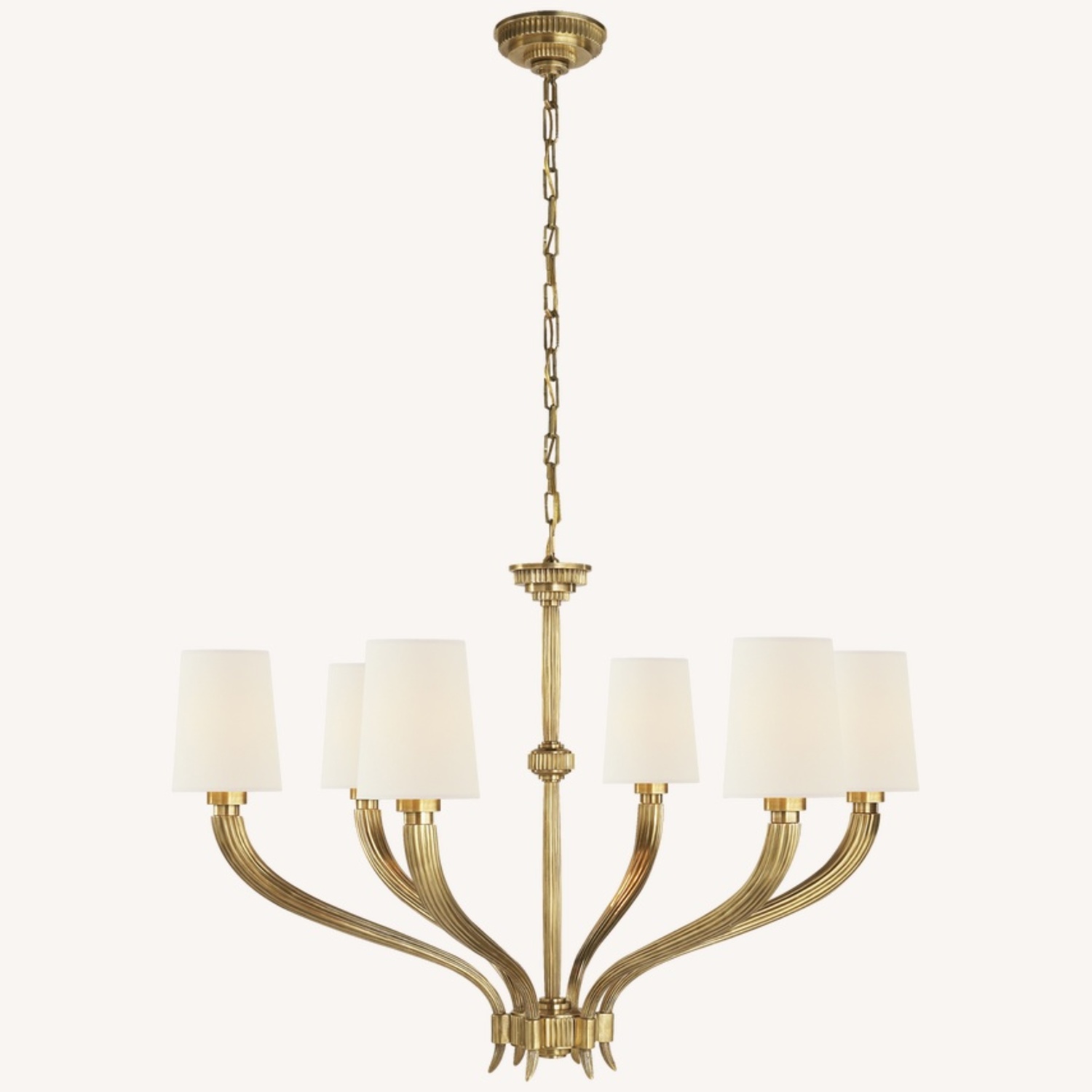Visual Comfort Rhulmann 6-arm Brass Chandelier - image-5