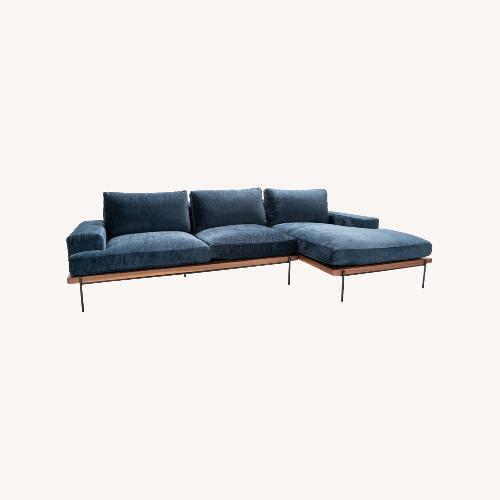 Used Custom Blue Sofa for sale on AptDeco
