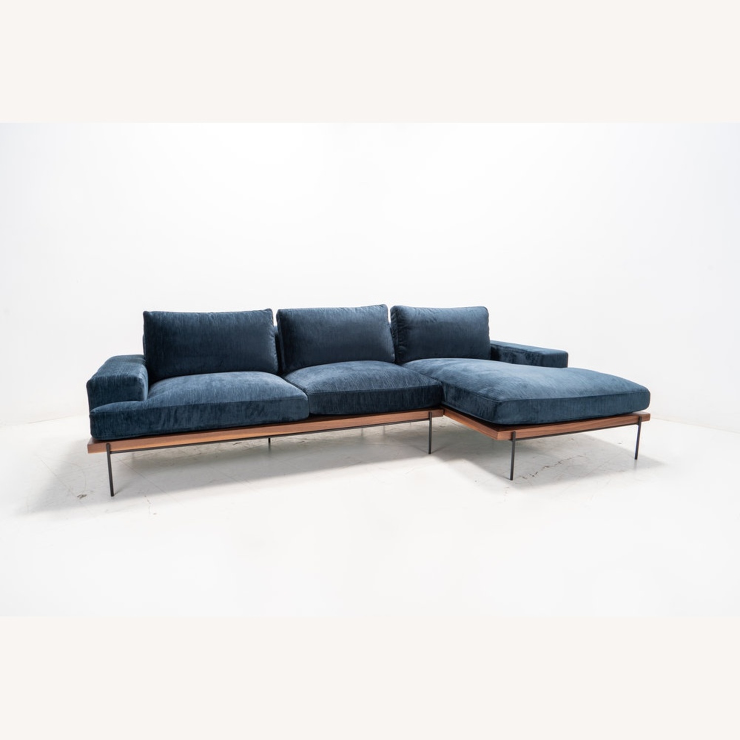Custom Blue Sofa - image-1
