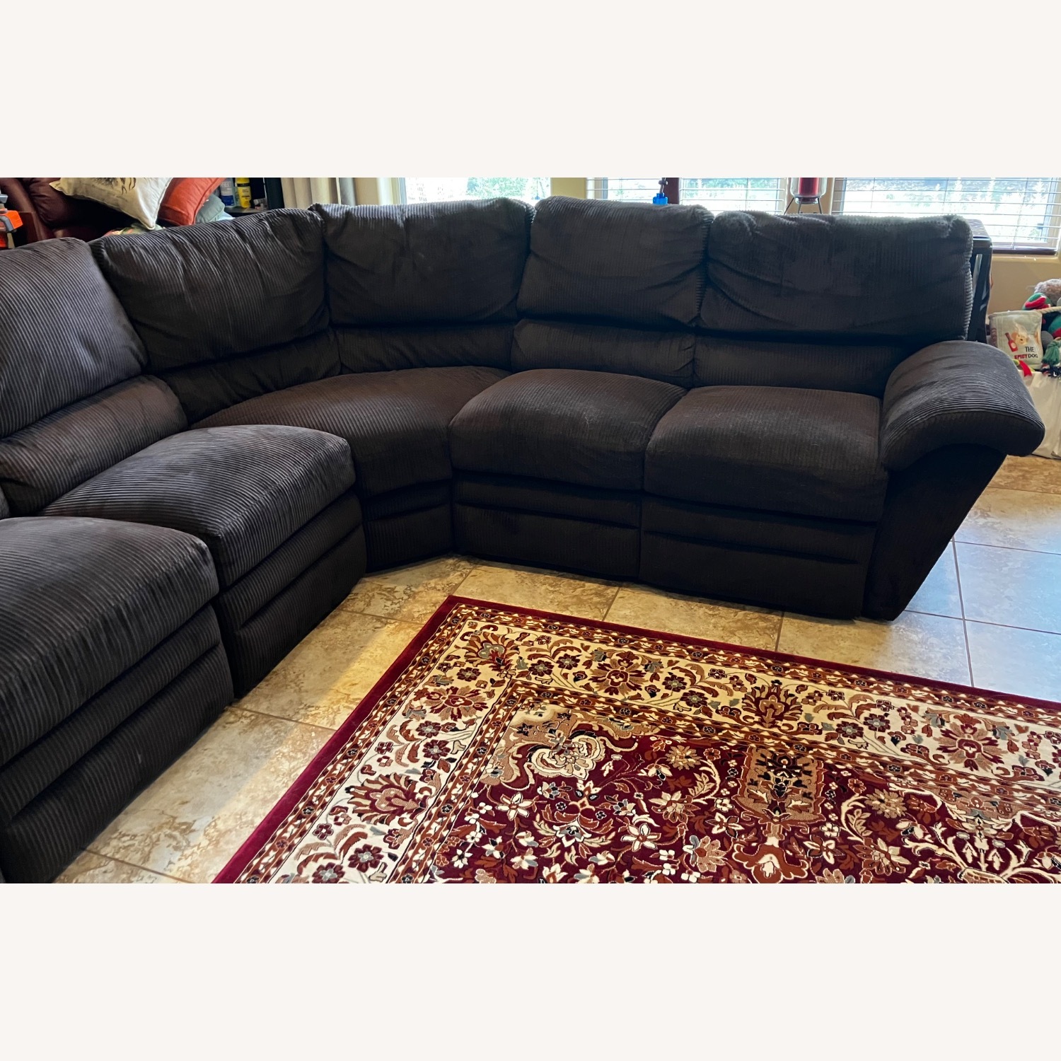 Large Dark Brown Couch - image-2