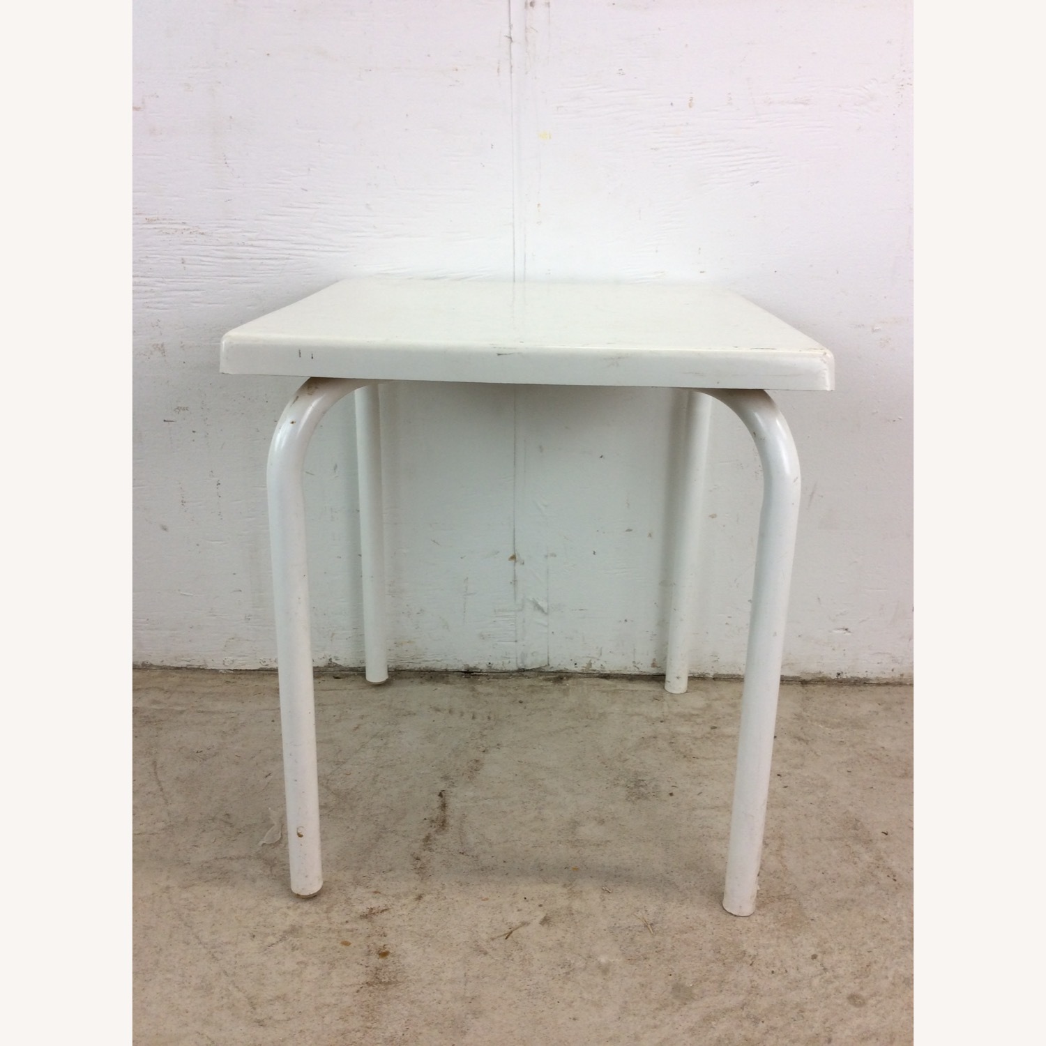Mid Century Patio End Table with Fiberglass Top - image-10