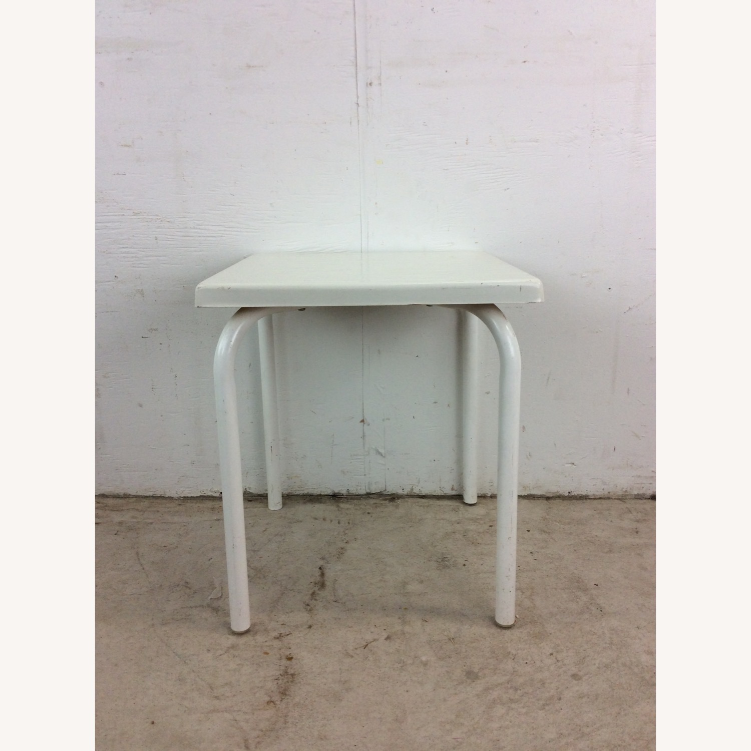 Mid Century Patio End Table with Fiberglass Top - image-1