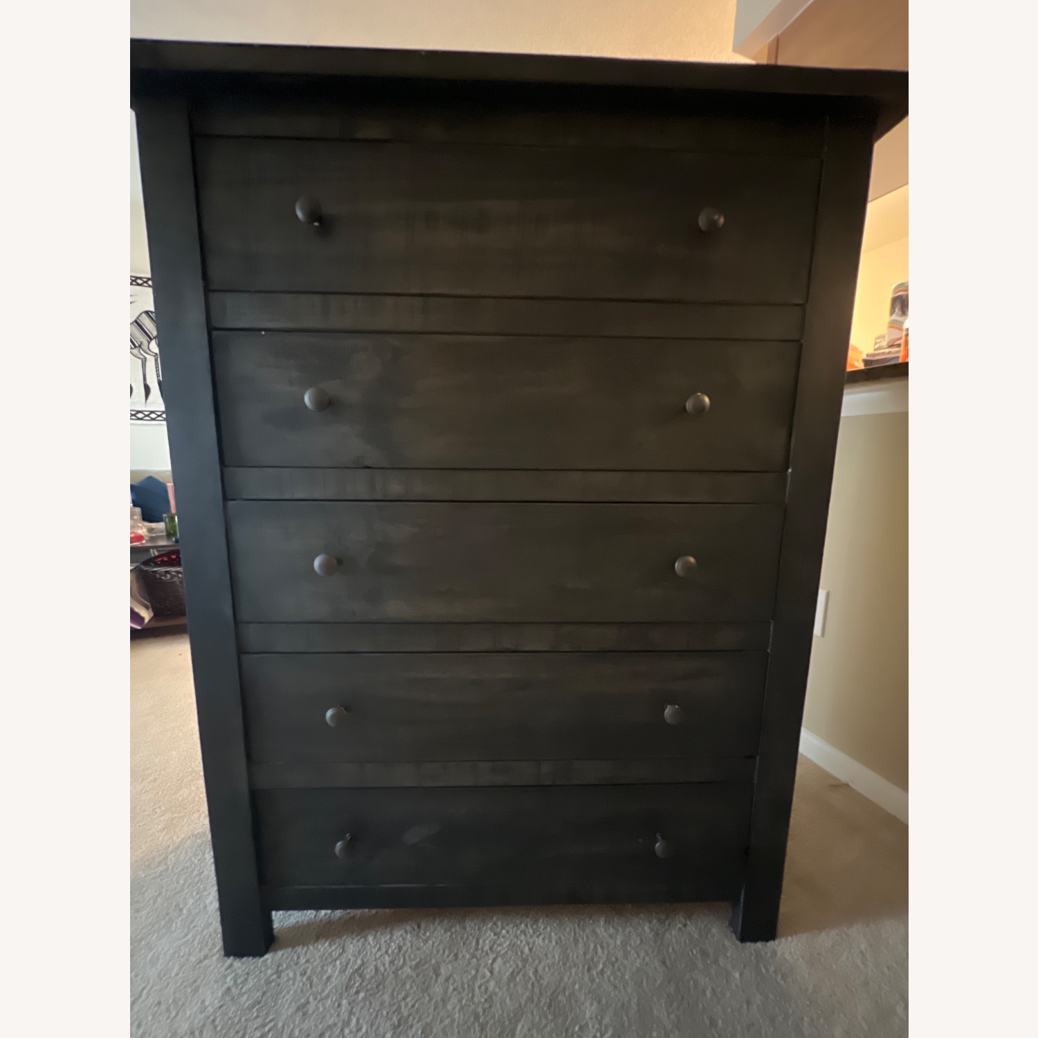All Wooden Black Dresser - image-4