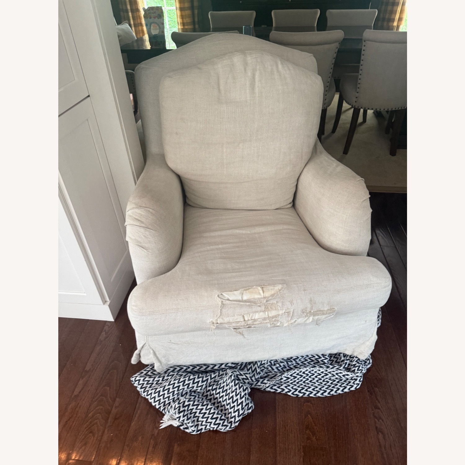 Restoration Hardware Camelback Swivel Chair  - image-3