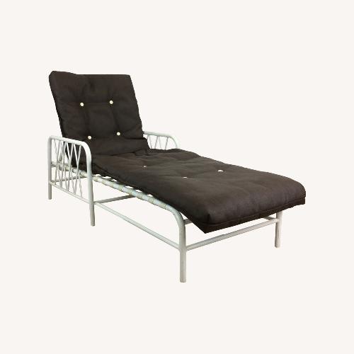 Used 70s Outdoor Patio Lounger with Reclining Back for sale on AptDeco