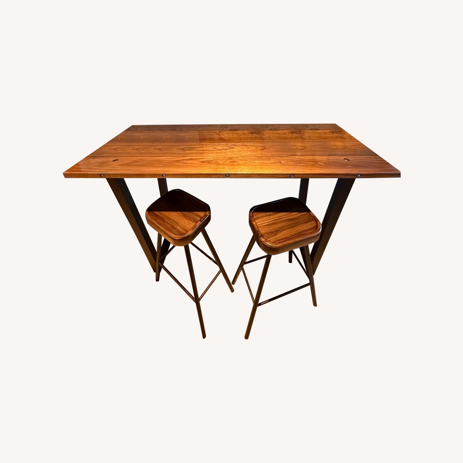 Custom High Top Table with Stools - image-0
